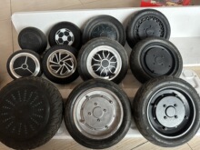 10寸电动腿控平衡车直流无刷轮毂电机通用塑料发光马达动力轮配件