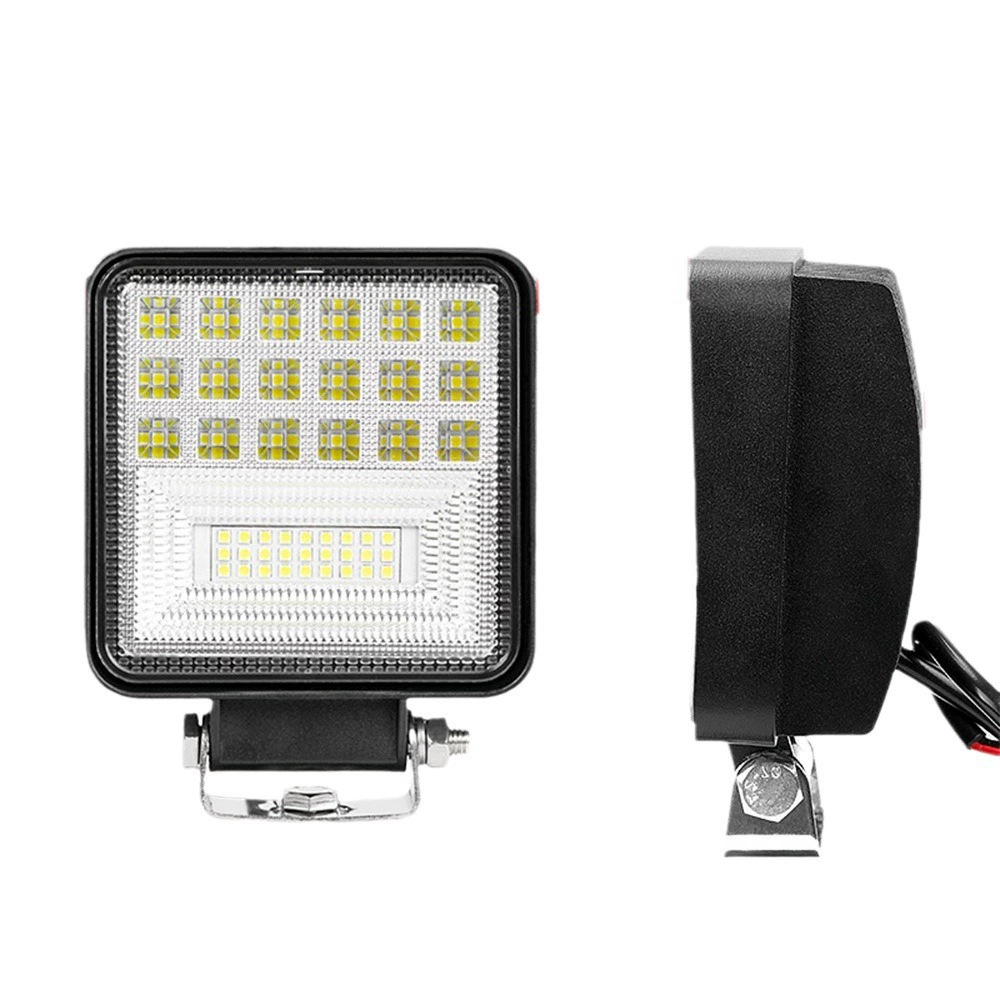 Nuevo automóvil led126w 42 lámpara cuadrada lámpara de trabajo auxiliar luz de reparación fuera de carretera faro image 3