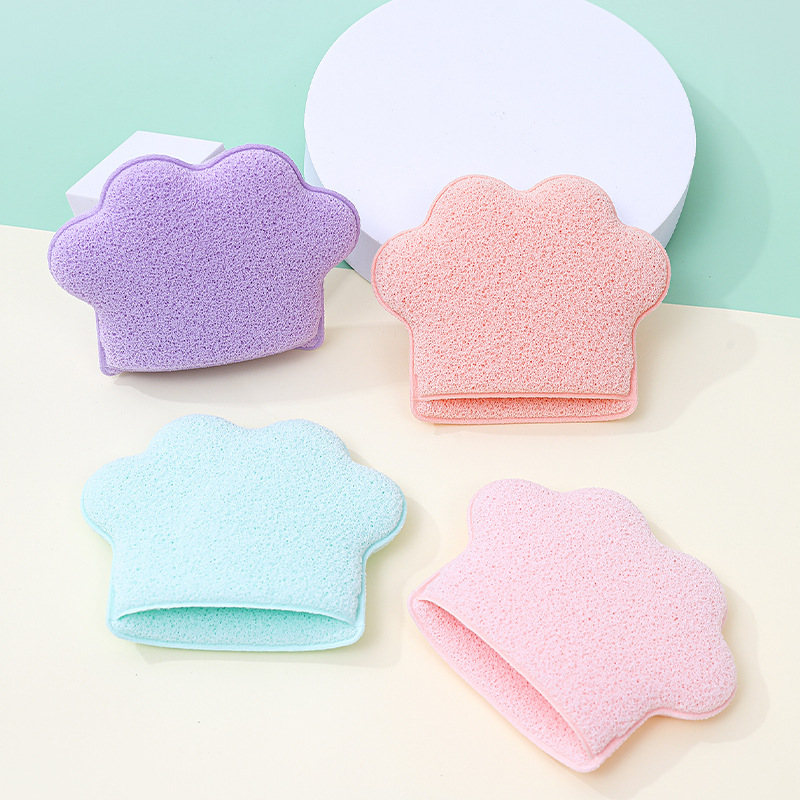 Fábrica personalizada de garra de gato lavabos faciales, eliminación de maquillaje, película de barro, limpieza facial, esponja de limpieza facial portátil