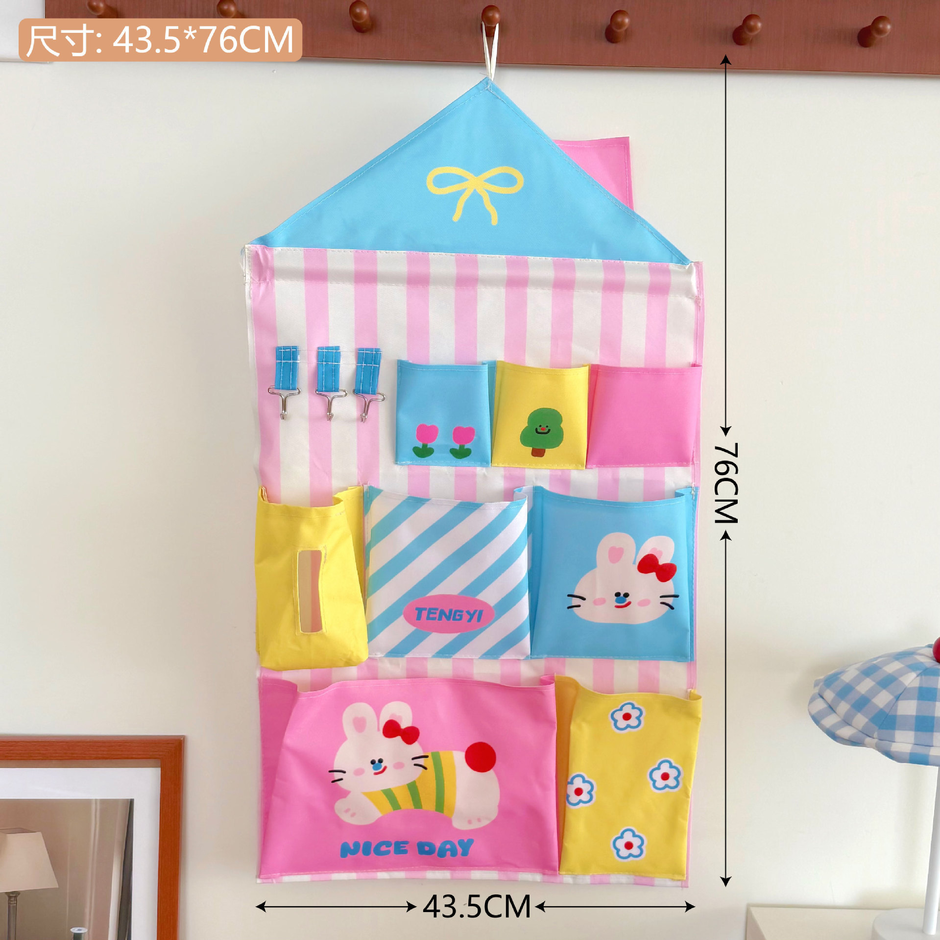 Tengyi bolsa colgante de tela dormitorio creativo bolsa de almacenamiento montada en la pared detrás de la puerta gabinete colgando bolsa de almacenamiento de bolsa montada en la pared