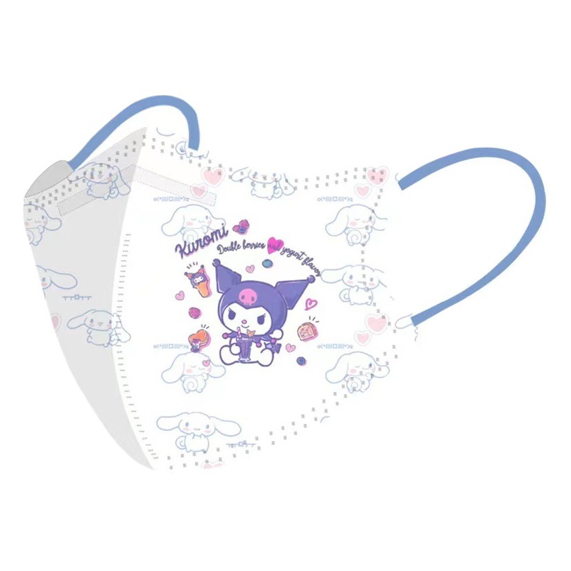 Kn95 Individually Packaged 5D Stereo Mask Anti-Smog and Dust-Proof Cartoon Print Girl Cartoon Mask for Kidsren