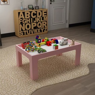 Multi-functional sand table children's educational game table baby early education space sand colored mud building block table solid wood toy table