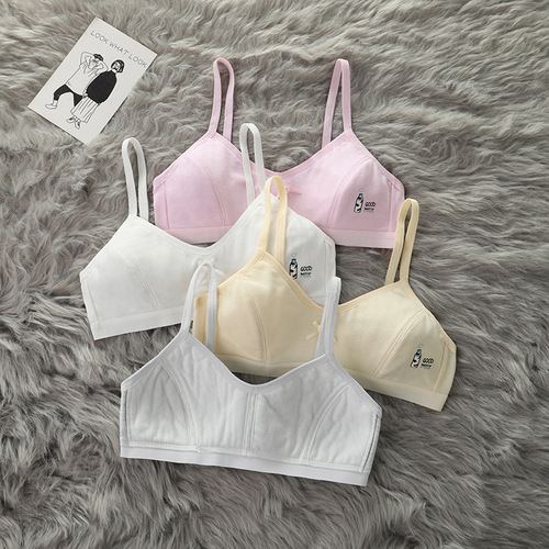 Girls' underwear development period primary school students 7-10-12-14 years old pure cotton tube top girl junior high school student underwear vest