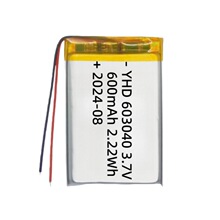 603040�ۺ����늳�600mAhָ�y�i�o�ۃx����xů�֌��ɳ�늳�3.7V