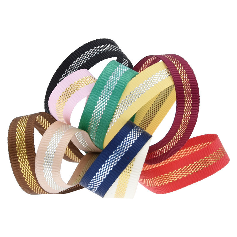 Nuevos productos transfronterizos teñidos de oro, plata, cebolla ribbon, empaque de regalos de horneado, decoración para el hogar, cinta de 10 yardas