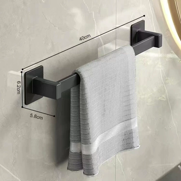 40cm【】-Black painted square tube【with nail-free stickers】