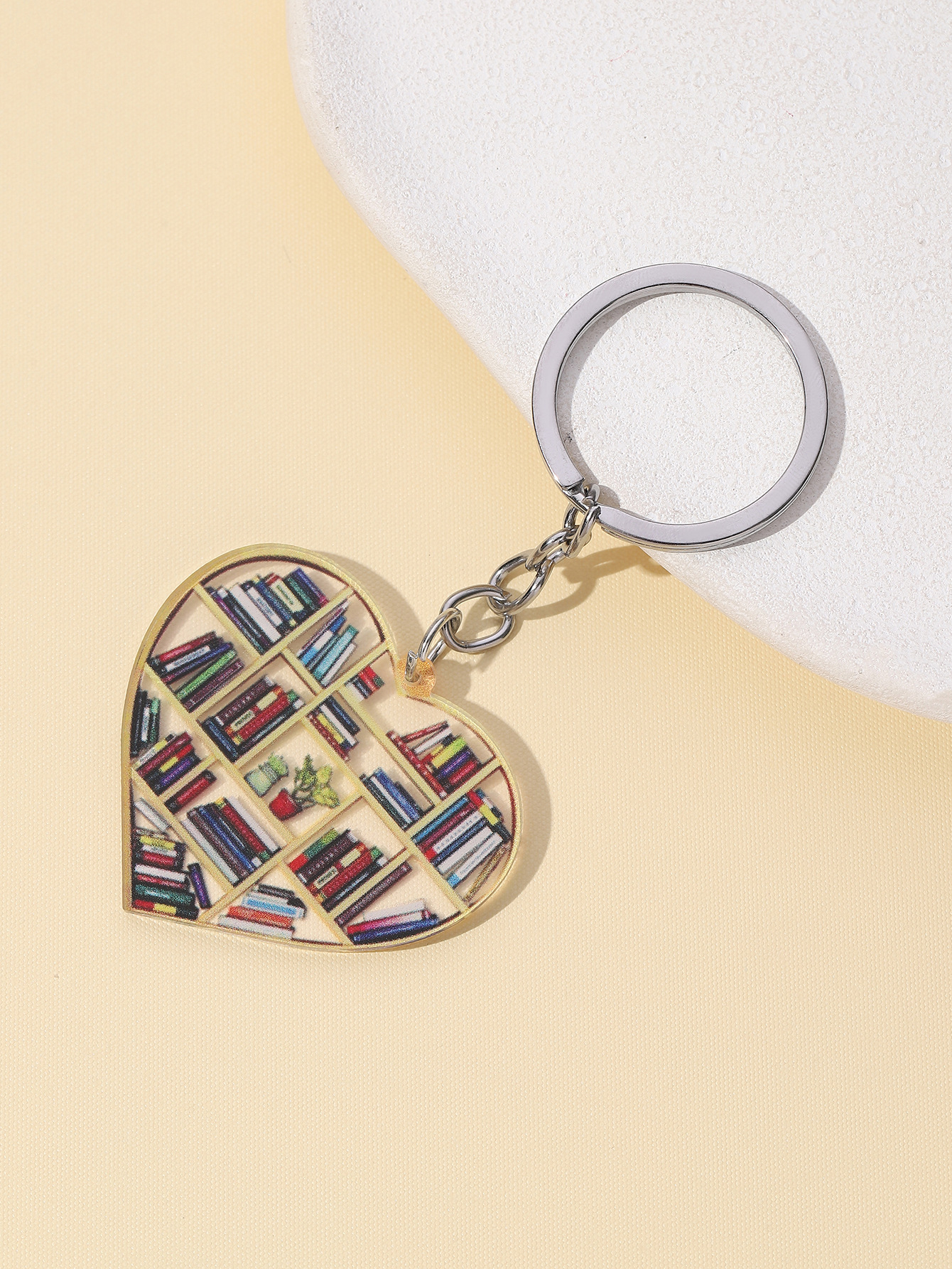 10g Weight Bag Pendant, Keychain Classification 1 Piece Quantity Daily, Street Occasion Acrylic Material Animal, Heart Shape Pattern Unisex Gender Simple Style, Classic Style Style Simple Style Classic Style Animal Heart Shape Arylic Unisex Bag Pendant Keychain 4