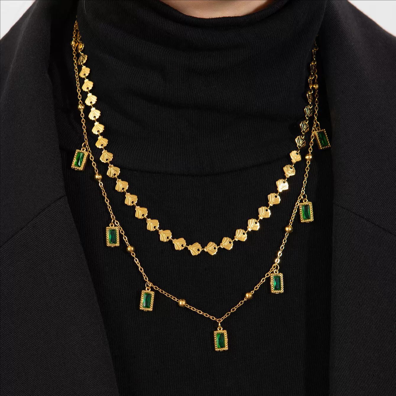 Титановая сталь не выцветает высокого уровня чувство ожерелье женский дикий INS стиль нишевые дизайн легкий экстравагантный темперамент цепочка для одежды