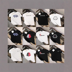 高バージョンの新しい純綿モンモンフルプリントベルクロ半袖ユニセックスTシャツトップカップル着用