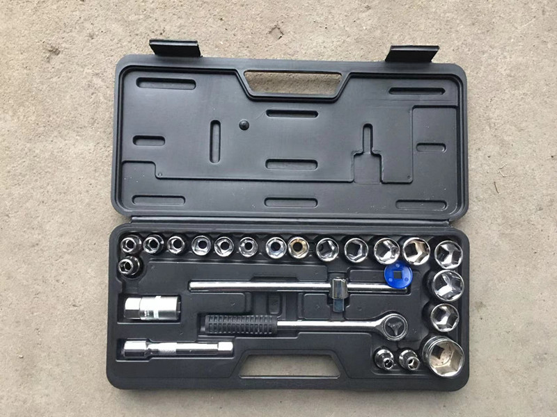 24件套套筒组套PCS组合工具套筒扳手棘轮扳头子汽车修理机修