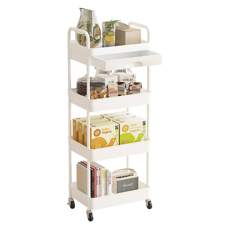 Estante de almacenamiento vertical para cocina con cajones, el fabricante suministra carritos para salones de belleza, estantes de almacenamiento prefabricados para dormitorios, carritos. image 6