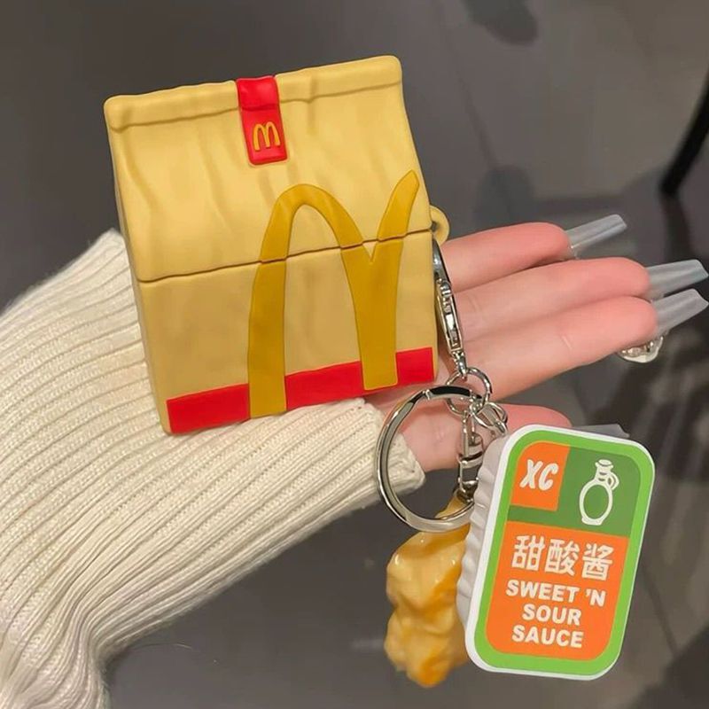 Cross-Border Mcdonald's Suitable for AirPods Pro 3 Apple Bluetooth Headphone Shell 1/2/3/4 Generation Protective Cover Cross-Border Mcdonald's Suitable for AirPods Pro 3 Apple Bluetooth Headphone Shell 1/2/3/4 Generation Protective Cover