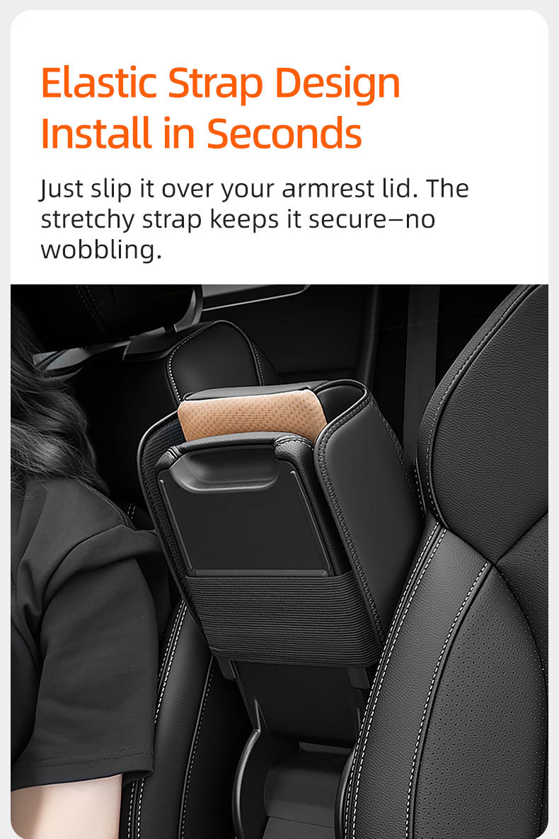 Car Armrest Box Pad Multifunctional Central Water Cup Holder Tissue Box Car Booster Pad Universal Armrest Box