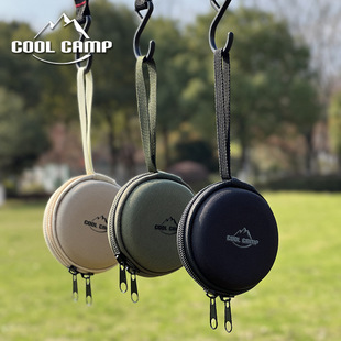 Thickened and Hardened Eva Round Cosmetics Bag, Outdoor Camping Style Accessories, Portable Bag, Headphone Storage Box, Coin Zipper Bag