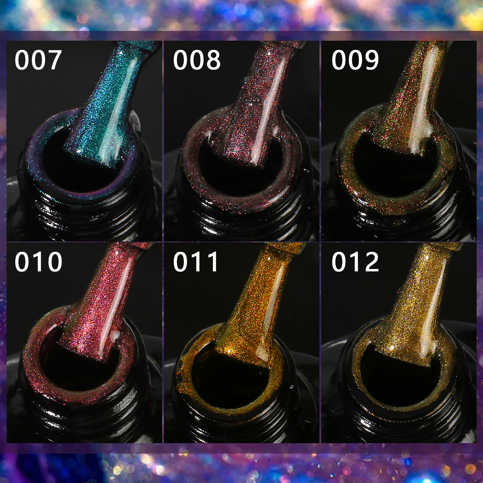 Explosiones transfronterizas pegamento de ojos para gatos manicuras especial pegamento de ojos para gatos set 7 piezas se puede pegar la etiqueta puede sustituir la fábrica de la fuente de trabajo