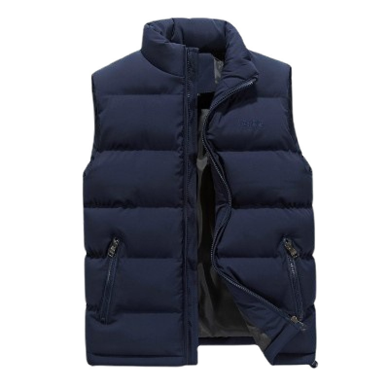 Chaleco de algodón de pluma para hombres de invierno estilo coreano tendencia delgada guapo ocio chaqueta de hombre grande caliente