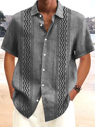 Geometric Print Summer Shirt Trendy Geometric Print Short