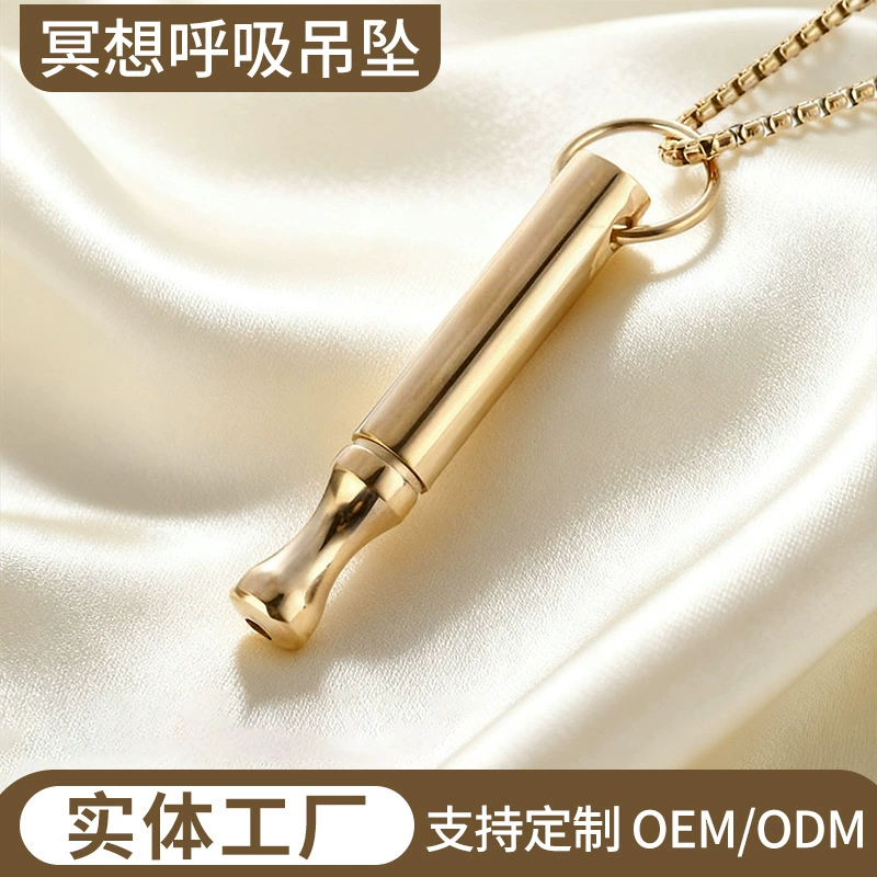 Трансграничный кулон-флайтер для йоги и медитации, регулируемый, из титановой стали, для осознанного дыхания, снятия стресса, персонализированный ювелирный кулон