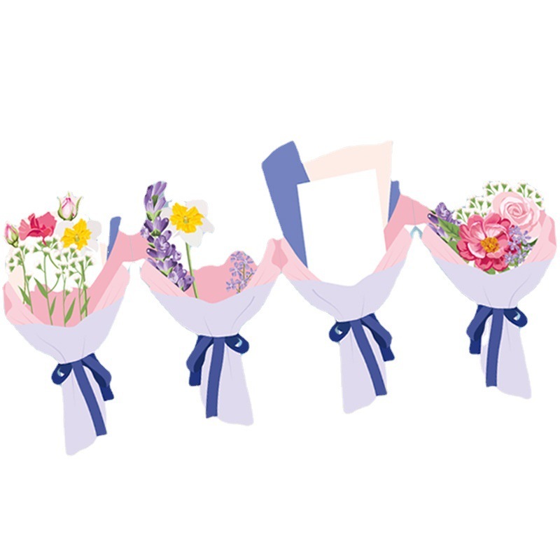 グリーティングカードの花束の新しいins花七夕教師の日のメッセージは、共通のバレンタインデーの手書きカードに感謝します|undefined