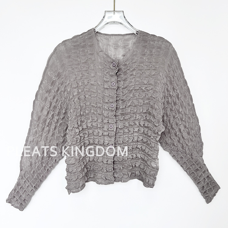 Korean and Japanese Style Pleated Lazy Cardigan Top Fashion Slimming Outerwear Urban Beauty Women's Clothing