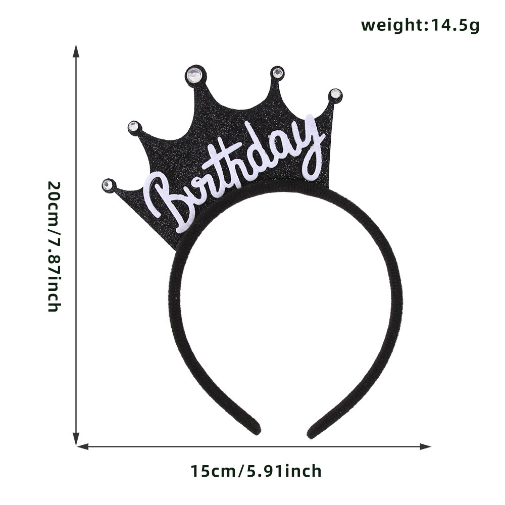 Cumpleaños de la corona para adultos niños cumpleaños de fiesta decoración de cabeza HAPPY BIRTHDAY letra cabeza de cabeza