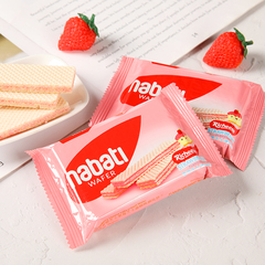 Scattered Lychee Cheese Napolitan Wafers with Chocolate and Strawberry Flavor, 25g – Indonesian-Imported Internet-Famous Snack