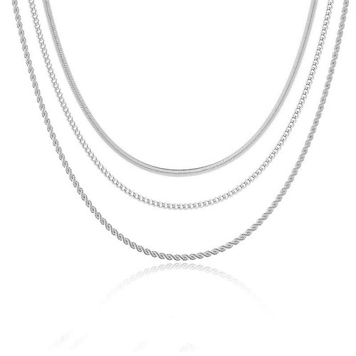 Western Bohemian style layered flat chain Western choker for women, fashionable trend metal blade chain necklace