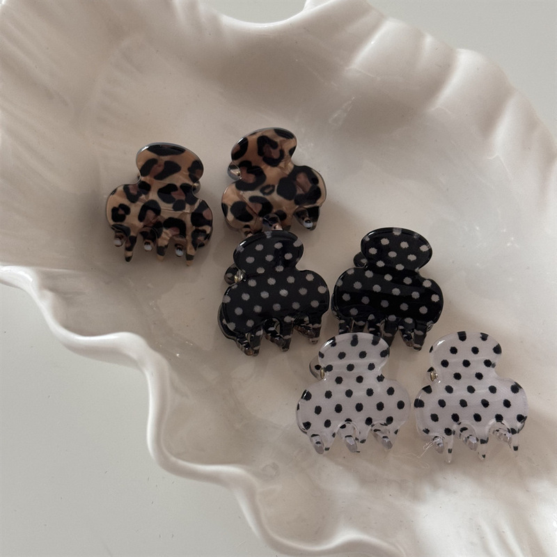 Mini Polka Dot Hair Clip for Forehead Princess Hairstyle, Korean Ins Style Half-Tied Updo Hair Clip, Small Hairpin, Hair Clip for Stray Hair