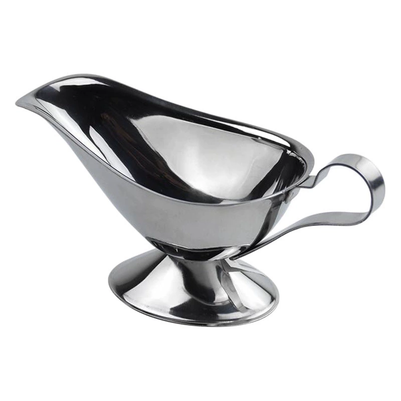 Оптовая Нержавеющая Сталь Стейк Сок Посуда Западная Пищевая Приправа Лодка Чаша Чашка Сока Черный Перец Соус Лодка