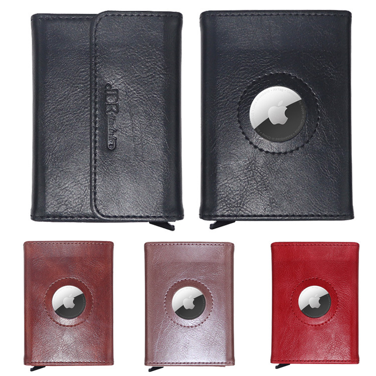 Creative men's bullet card wallet airtag protective cover credit card imitation magnetic RFID automatic bullet card metal aluminum shell
