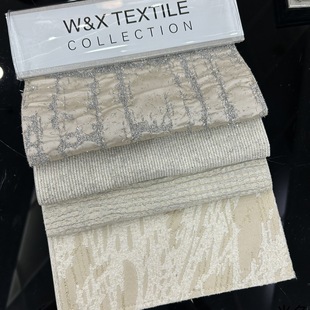 Door width 280cm beige silk-like wide silk jacquard abstract diamond silk fabric combination version