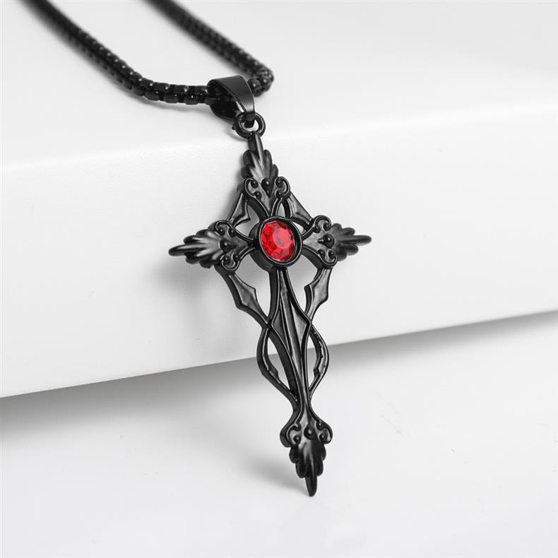 Black Gothic Vampire Necklace - Image 1