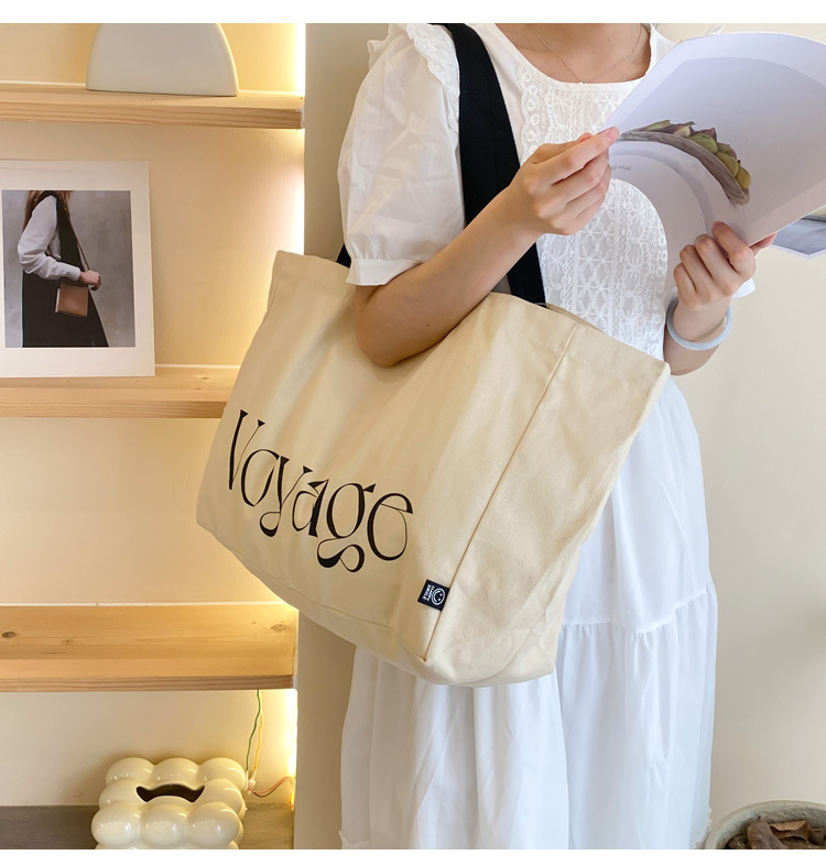 Große Damen Tragetasche Aus Canvas Schultertasche Lässig_voghion.com