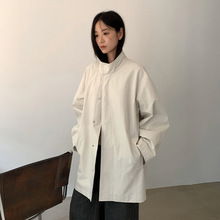 TG 利落简约立领廓形显瘦中长款风衣女2025秋季新款休闲外套25709