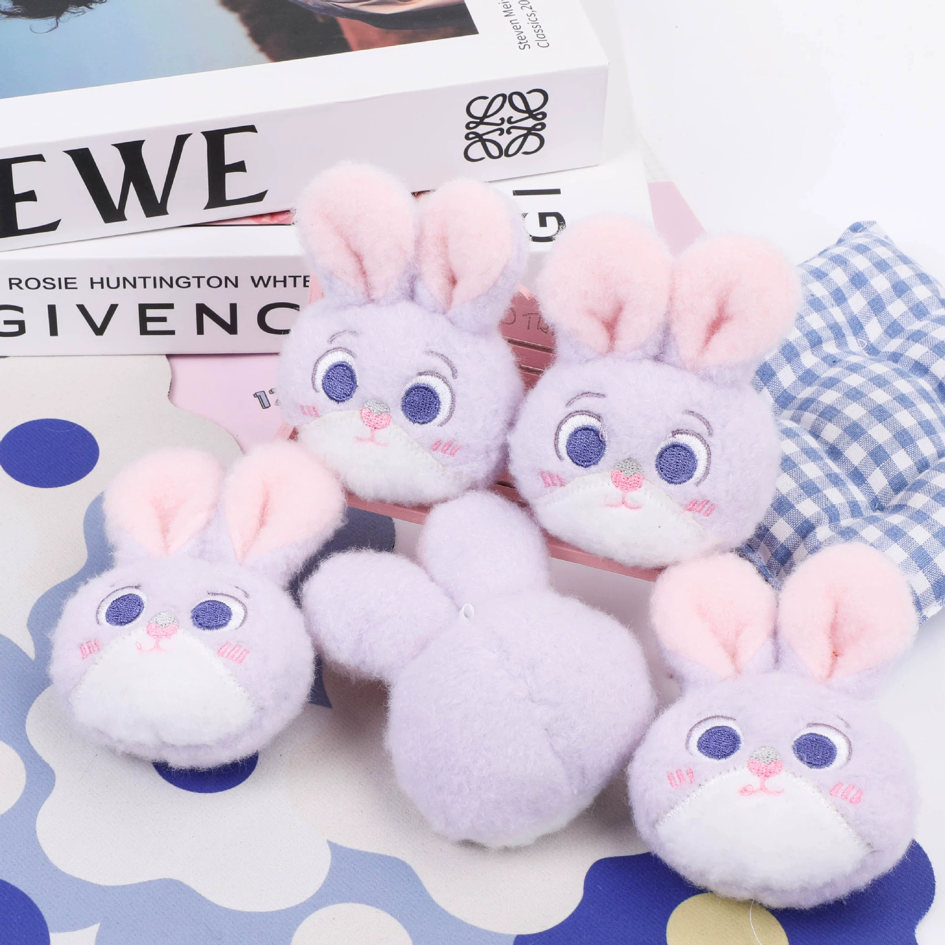 Cartoon rabbit, plush universal doll, keychain, pendant, backpack, pack, decorations, accessory, wholesale