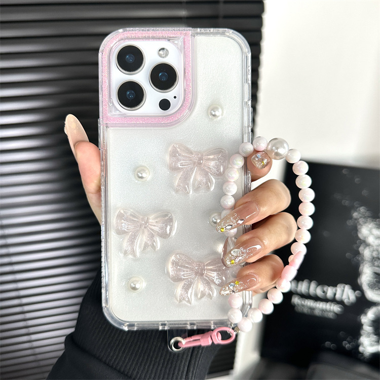 南美批发适用SAMA07白滴胶珍珠配件A17镜头滴胶A36/A56链子手机壳