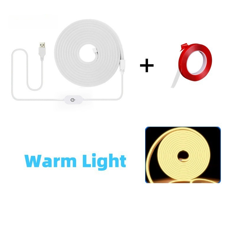 5V 低電圧超高輝度 USB タッチネオンストリップ柔軟な防水 LED ミラーキッチンキャビネット装飾シリコーン雰囲気ライトストリップ|undefined