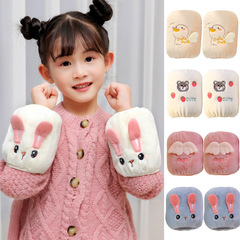 Baby and Toddler Cute Winter Thick Faux Rabbit Sleeve Covers, Cartoon Kids Sleeve Guards, Children's Long Plush Arm Sleeves