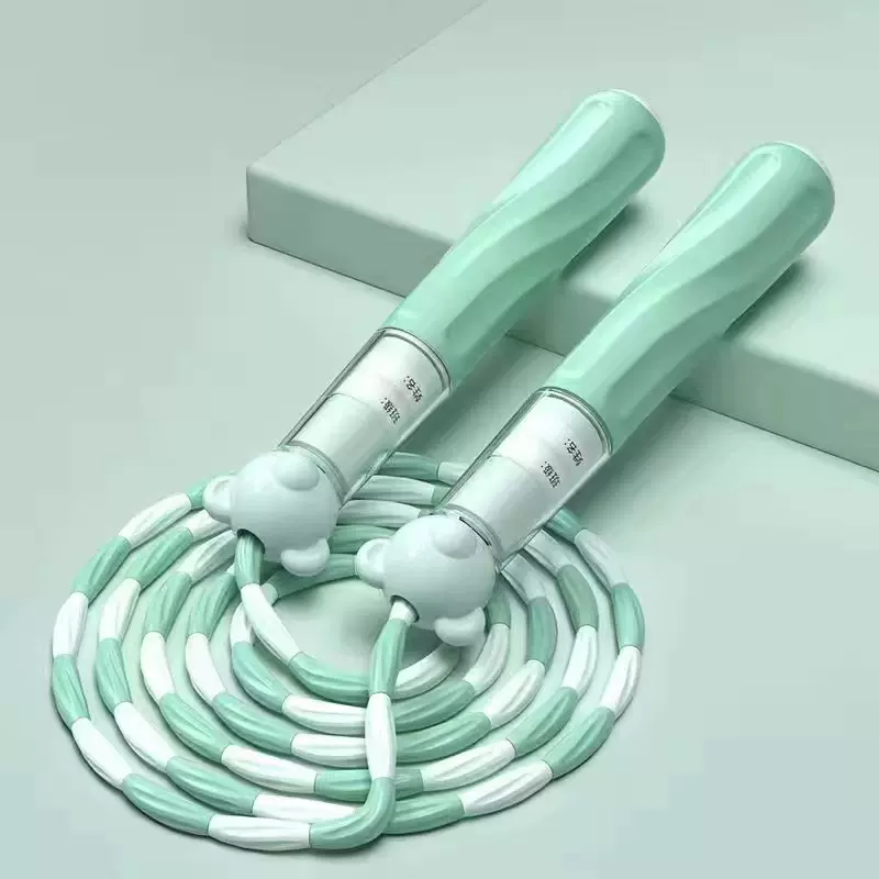 新款竹节跳绳学生签名软珠不打结防缠绕体育用品批发健身跳绳