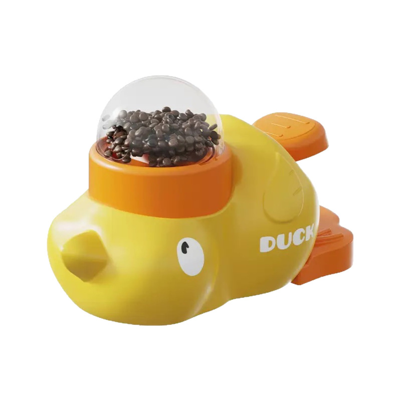 Amazon 新製品リトルイエローアヒルペットフィーダー猫と犬インタラクティブおもちゃトレーナー自動フィーダー|undefined