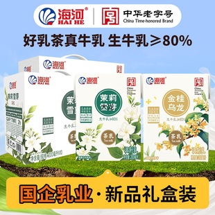 Tianjin Haihe Milk Jasmine Snow Bud Milk Tea 200ml * 10 bags/box Nutritional Breakfast Milk Children Hui Tai