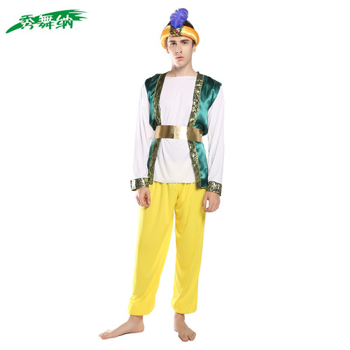 Halloween cosplay costume party Indian Arabic adult male role-playing prince performance outfit
