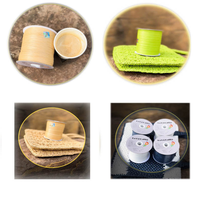 Nuevo gran rollo de algodón Lafite hierba artificial de algodón hierba lavado bolsa de ganchillo hecho a mano primavera y verano sombrero exportación al por mayor