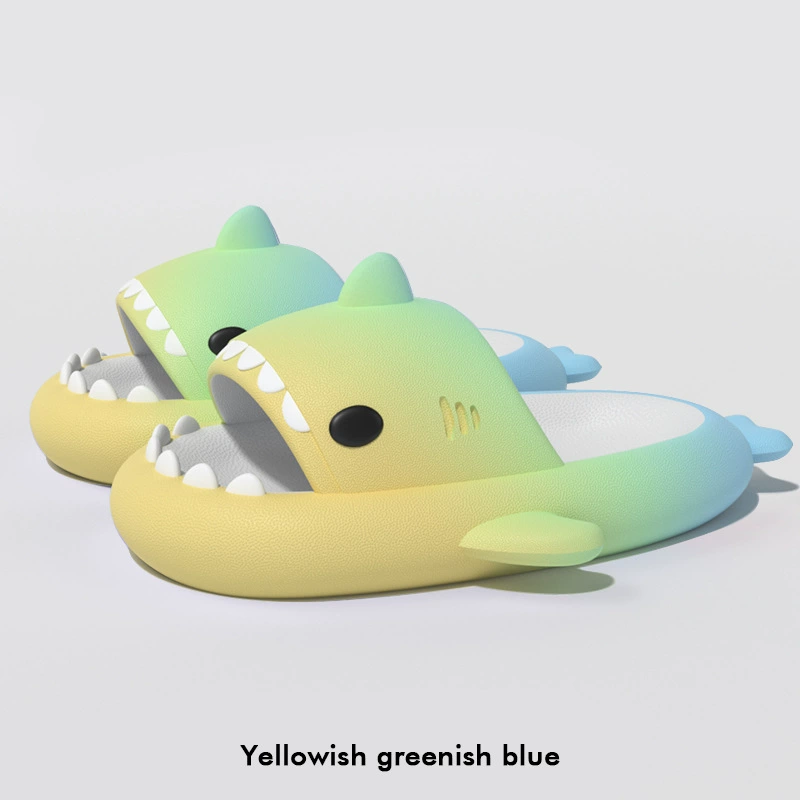 Platform Shark Slippers (Shark), summer funny slide, 4 cm platform, gradient colors