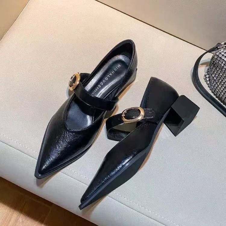 Fashionable elegant exclusive Mary Jane shoes