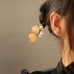 新中国式の花の髪の木のかんざし