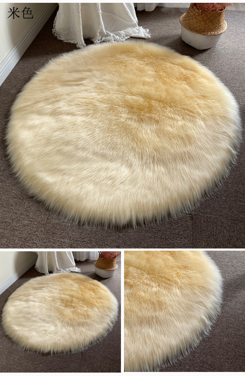 Round Footrest Mat, Bedroom Entry Carpet, Living Room Light Luxury Chinese Door Mat, Entryway Carpet, Bedroom Full Floor Carpet, Coffee Table