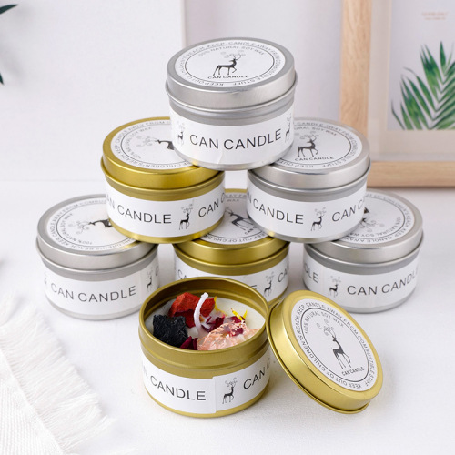 Amazon best-selling galvanized iron can dried flowers crystal natural stone aroma candle home decoration decorative item gift set wholesale