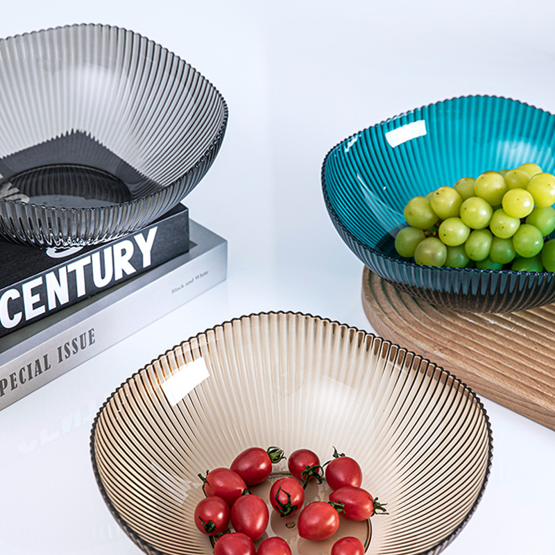 Estilo chino merienda plato de fruta moda simple tres colores cocina cesta de frutas moda moderna caramelo merienda plato