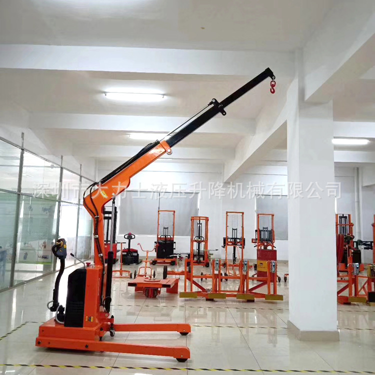 全电动单臂吊 折叠伸缩悬臂吊 配重式吊机自动吊钩搬运车